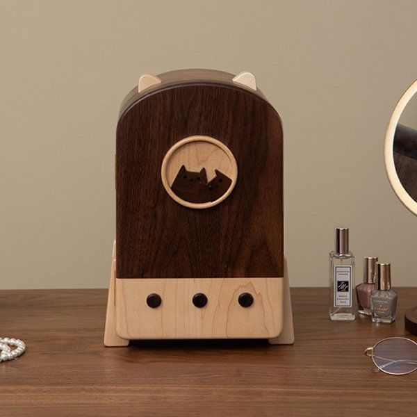 Book Inspired Jewelry Storage Box - Acrylic - Black Walnut Wood