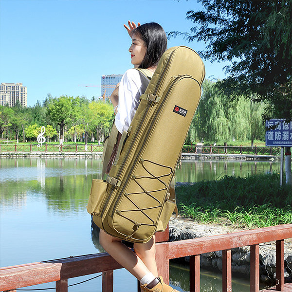 Fishing Gear Backpack - Thickened Oxford Cloth - Black - Khaki - 2 Sizes -  ApolloBox