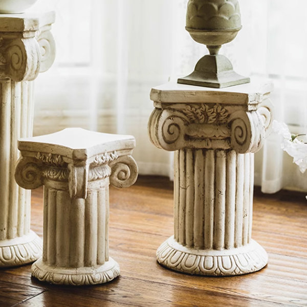 Vintage Roman Pillar Decor - Resin - Small - Large