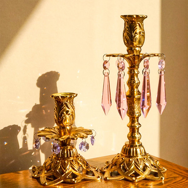 Vintage Candle Holders - Brass - Imported From India - Set Of 2 from Apollo  Box