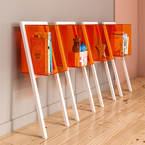 Creative Acrylic Bookcase - Orange - Green - Purple - 6 Colors