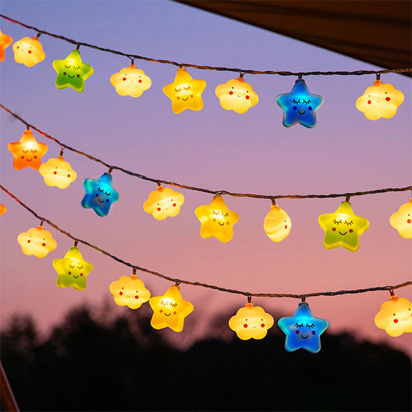 Outdoor Camping String Lights - Cloud - Rainbow - Smiley - 3 Sizes from  Apollo Box