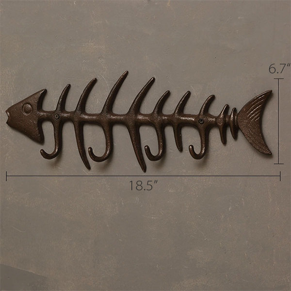 Fishbone Hook - Cast Iron - 2 Sizes - ApolloBox