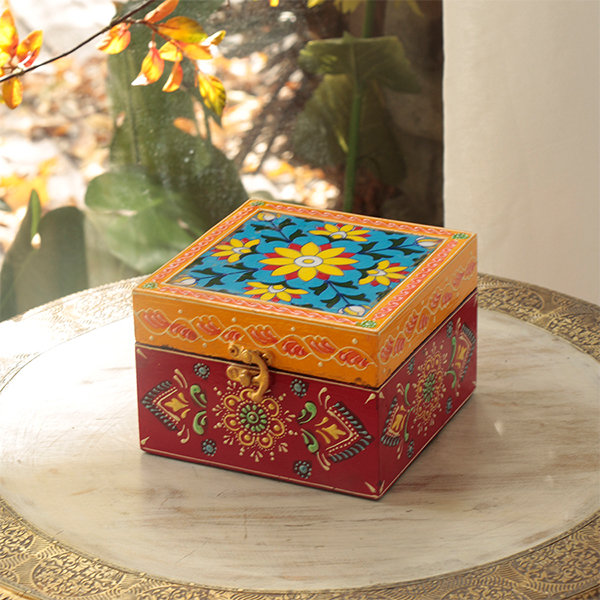 Wood Jewelry Storage Box - Vintage - Handcrafted Art from Apollo Box