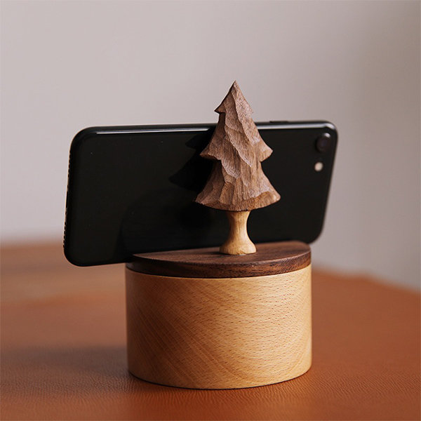 Creative Tree Storage Box - Black Walnut Wood - Beech Wood - Phone Holder  from Apollo Box