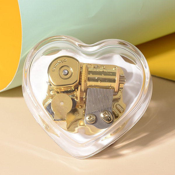 Buy Music Box Locket, Heart Shaped Locket With Music Box Inside, in Silver  Tone With Heart on Front Cover. Online in India - Etsy