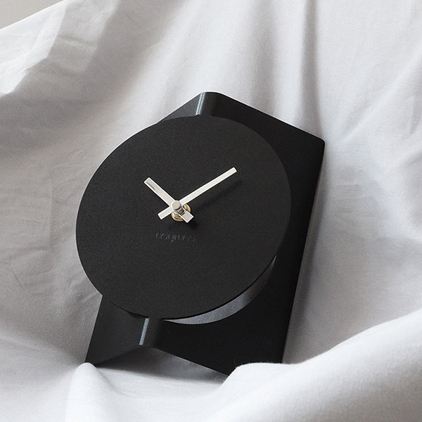 Modern Minimalist Clock Decor - Iron - Stainless Steel - Black - Small -  Large from Apollo Box