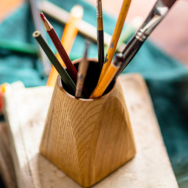 Wood Pencil Holder from Apollo Box