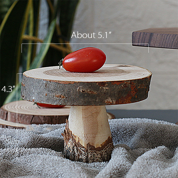 Wood slice 2025 cake stand