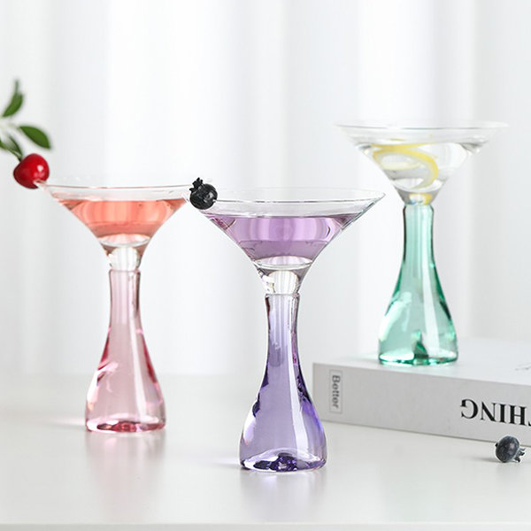 Creative Design Cocktail Cup - Glass - Green - Pink - Purple from Apollo Box