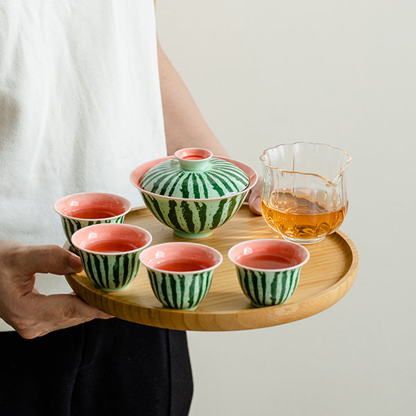 Watermelon Inspired Tea Set - Ceramic - Japanese Style