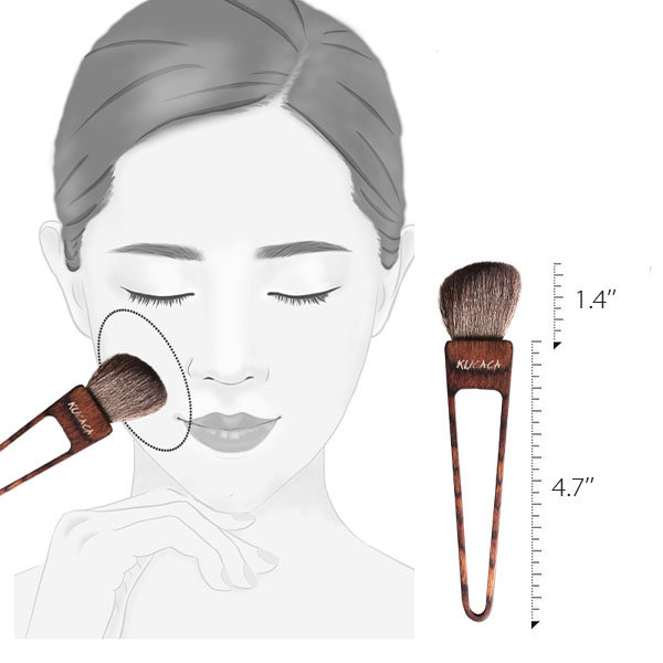 Mini Makeup Brush Set - 6 Pcs - Imitation Wool Brushes from Apollo Box