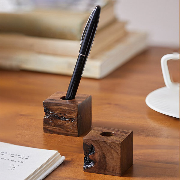 Solid Wood Pen Holder - ApolloBox