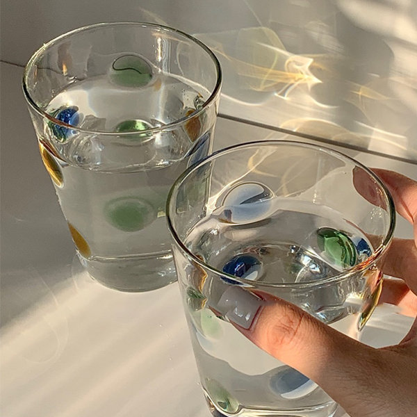 Drinking Glass - Colorful Dots - Stylish And Durable - ApolloBox