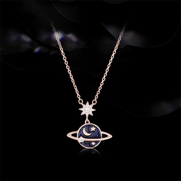 Dreamy Planet Necklace - S925 Silver - Rose Gold - Gold
