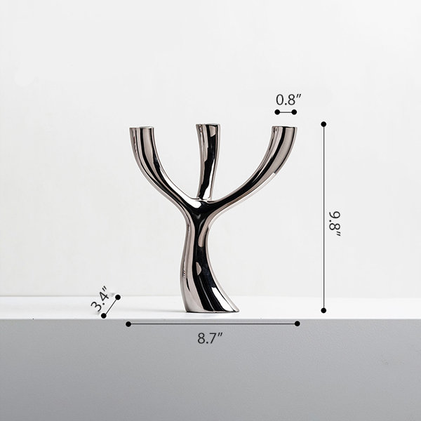 Modern Candle Holder Decoration - Resin Plating - Silver - Black from  Apollo Box