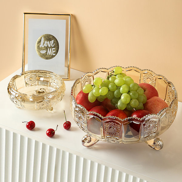 Elegant Embossed Fruit Bowl - Ceramic - White - Butterfly Design - 3 Sizes  - ApolloBox