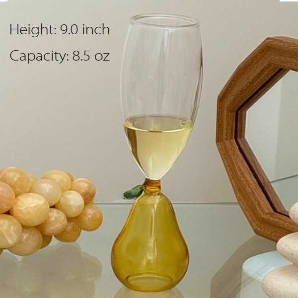 Fruit Base Wine Glass - Glass - Cute Look - Pear - Apple - ApolloBox