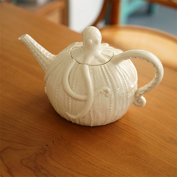 Creative Embossed Octopus Teapot - Ceramic - 37.2 oz Capacity from Apollo  Box