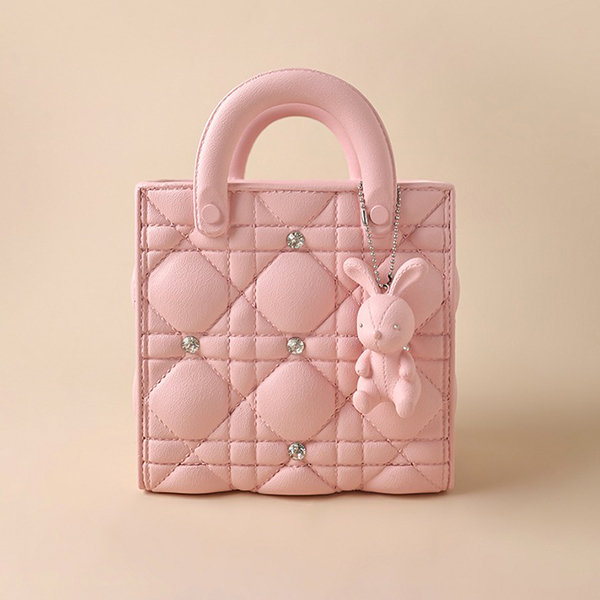Handbag Vase - Resin- Pink - White from Apollo Box