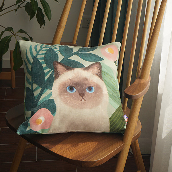 Cartoon Cat's Paw Throw Pillow - White - Khaki - 8 Colors - ApolloBox