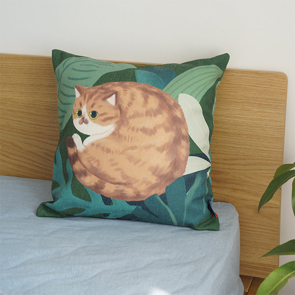 Cartoon Cat's Paw Throw Pillow - White - Khaki - 8 Colors - ApolloBox