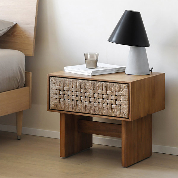 Rope Woven Bedside Cabinet - Simplistic Beauty With Its Design