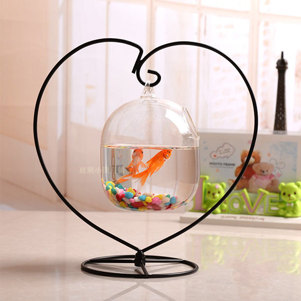 Cat & Glass Fish Bowl Ornament Aquarium Fish Tank Vintage Retro Home Decor  Gift