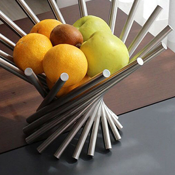 Fruit Basket, 304 Stainless Steel Fruit Bowl, Countertop Fruit