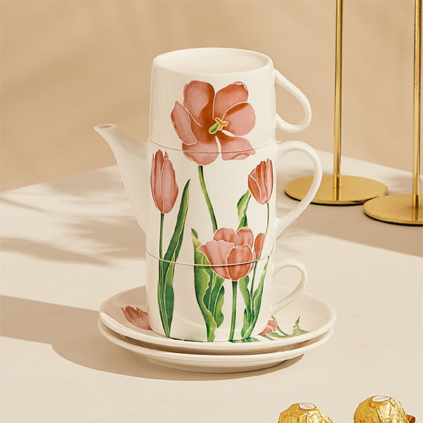 Tulip Dual-Wall Glass Tea Cup - Taiwan Tea Crafts