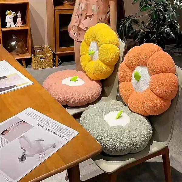 Pumpkin Floor Pillow Plush Round Chair Seat Cushion Large