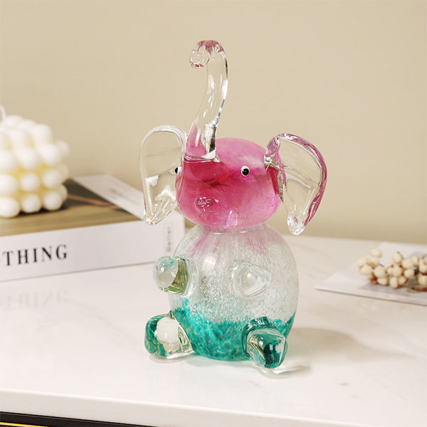 Colorful Elephant Decor - Glass - Delight in the Enchantment - ApolloBox