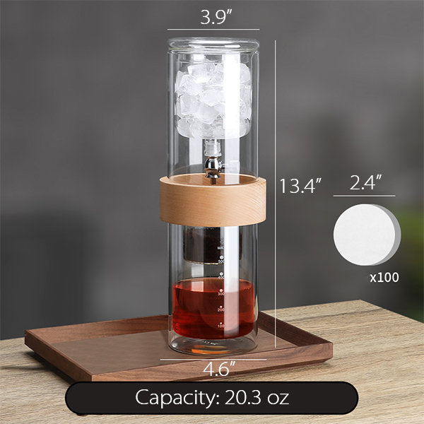 Ice Dripper Coffee Machine - Glass - 100 Filter Papers - ApolloBox