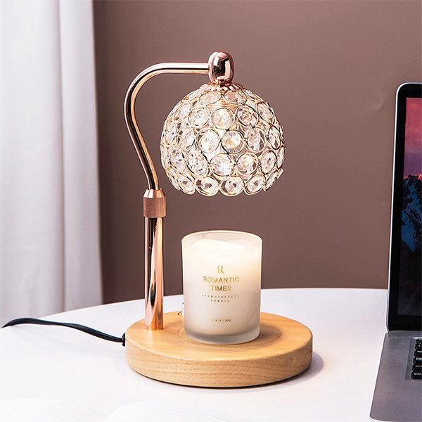 Romantic Lily Of The Valley Wax Lamp - Alloy - Glass - Wood - Marble - 3 Patterns Choose