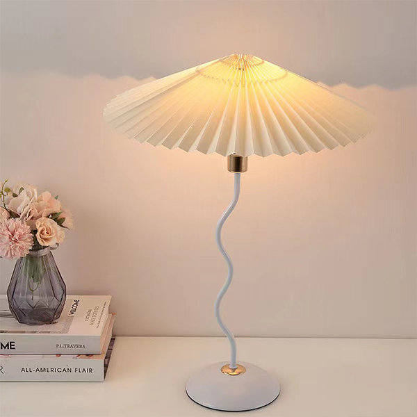 Modern Fabric Table Lamp Light Umbrella Shape Nordic Desk Lamp