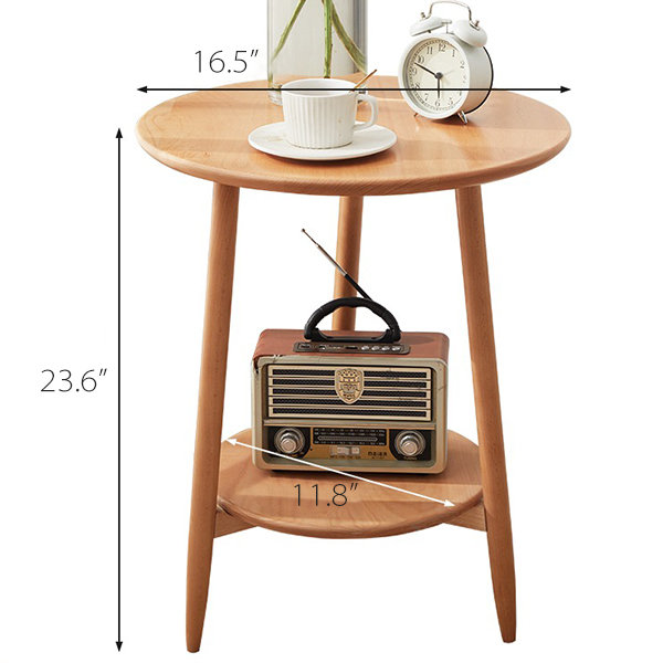 Modern Tripod Side Table - Beech Wood - Durable - Trendy