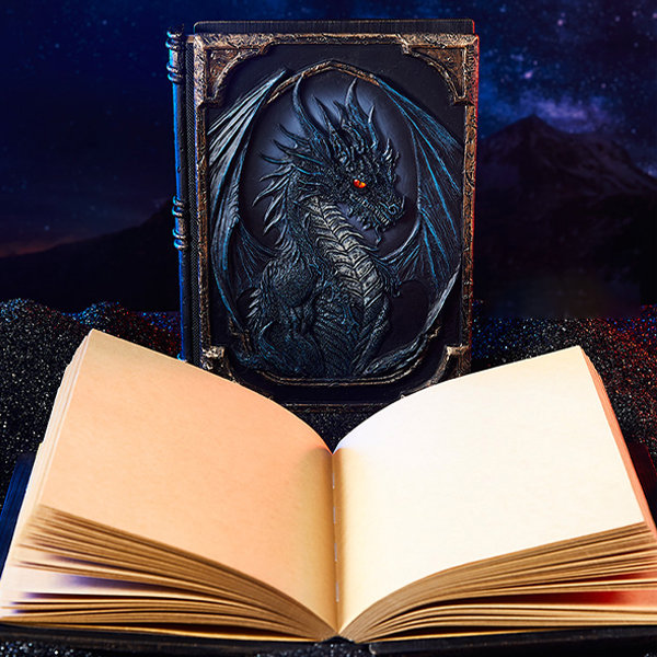 Dragon Embossed Notebook - Resin - Ice Dragon - Fire Dragon