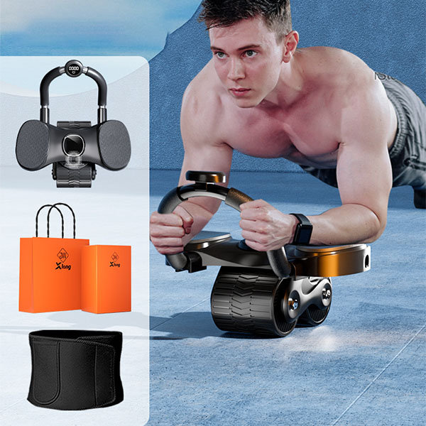 Fitness Wheel - Fitness Equipment - Black - Orange - Gray - Blue