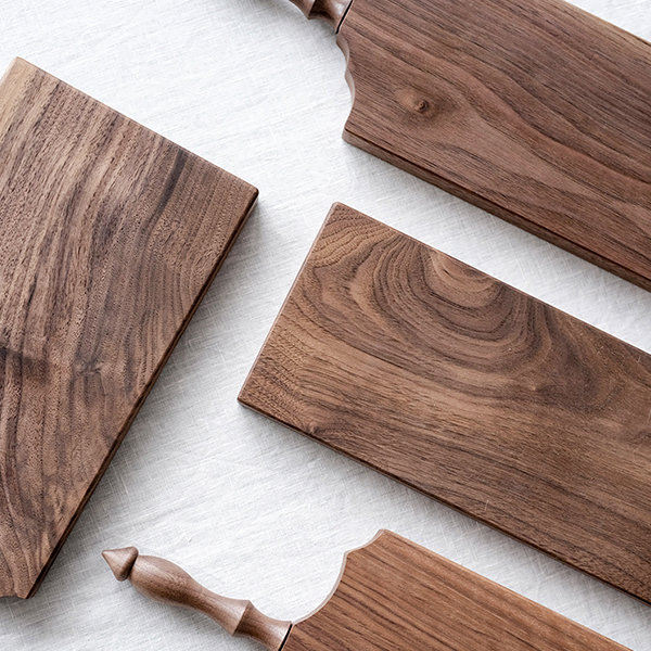 3D End Grain Cutting Board Ash & Walnut Solid Wood Serving Kitchen Board