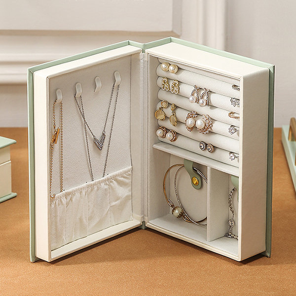 Casegrace Portable Travel Mini Jewelry Box Matte Leather Jewellery Ring  Organizer Case Storage Gift Box Girls Women : Amazon.in: Jewellery