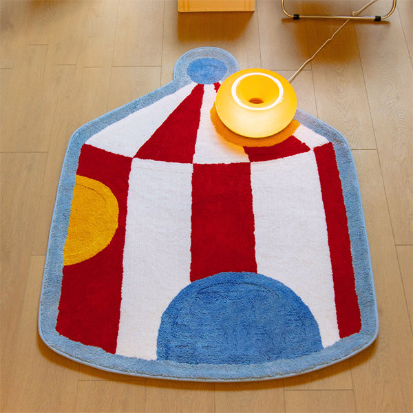 Cartoon Cat Rug Bedroom Bedside Carpet Irregular Cute Children's