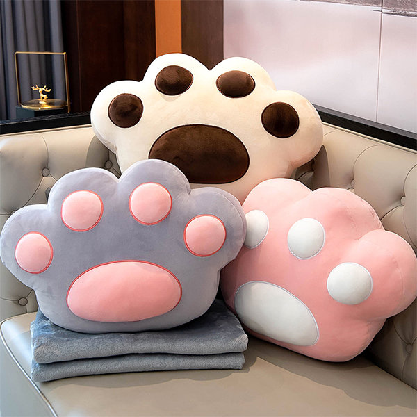  OtNiap Cute cat Paw Plush Pillows, Soft and