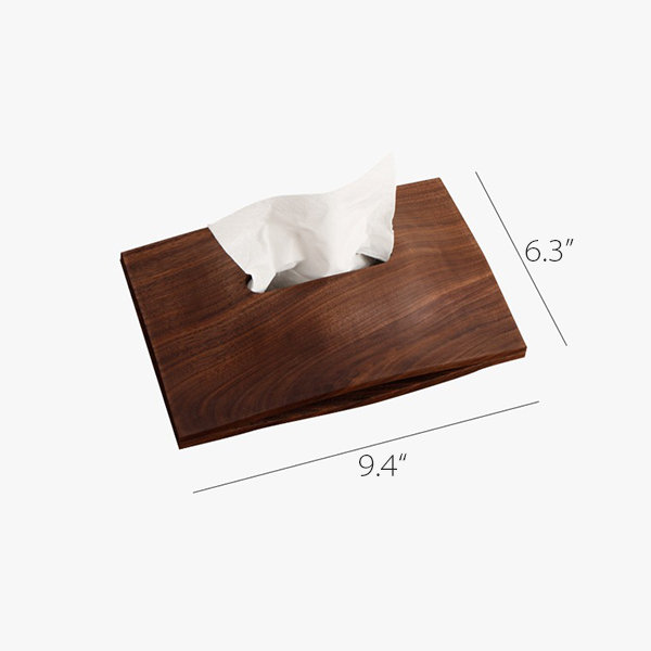 House Style TIssue Box - Black Walnut Wood - Cherry Wood - ApolloBox