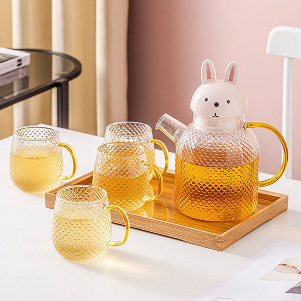 Cute Bunny Drinking Glass And Straw from Apollo Box