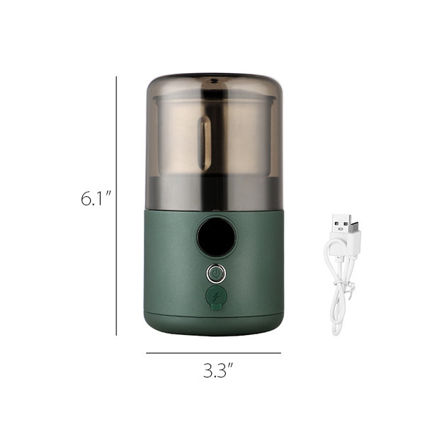 Electric Coffee Bean Grinder - Polycarbonate - Stainless Steel - USB  Charging - ApolloBox