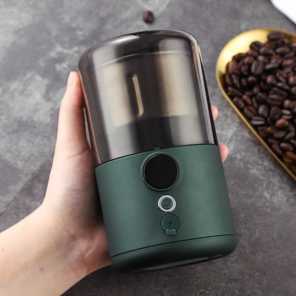 Electric Coffee Bean Grinder - Black - Gray - USB Charging - ApolloBox