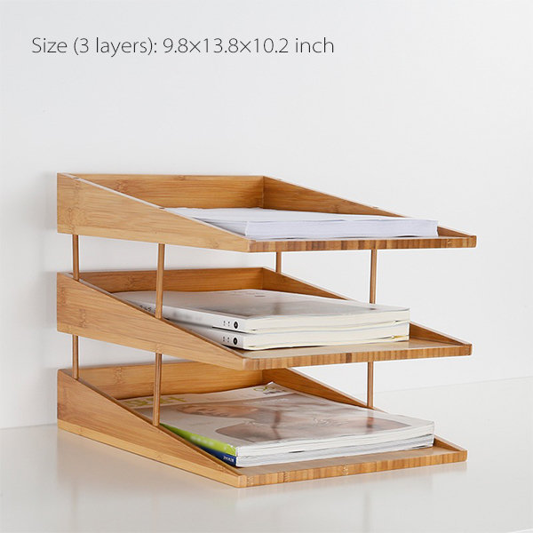 Wooden Storage Rack - Double Layers - Beech Wood - ApolloBox