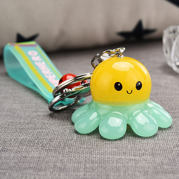 Glow in the Dark Octopus Best Friends Keychains - 5 Pack