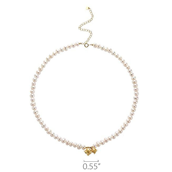 Lily Of The Valley  Pearl Necklace - Alloy - Experience Timeless Elegance