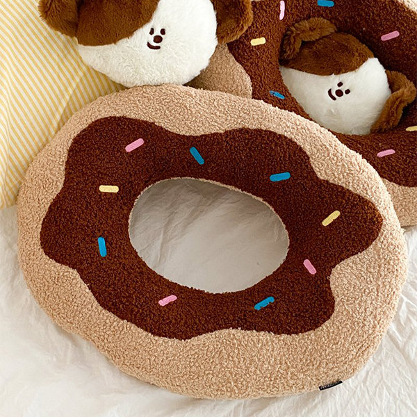 Donut Pillow - Polyester - White - Blue - 4 Colors - 2 Sizes from Apollo Box